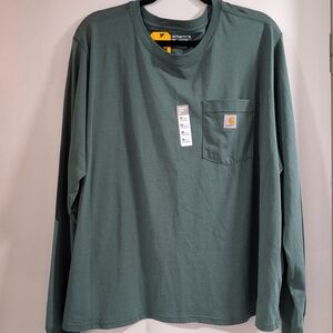 Carhartt Women's Tencel Fiber Series Long Sleeve Pocket Tee -  Green